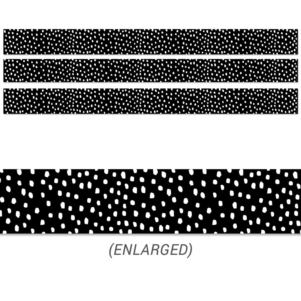 (3 Pk) Messy Dots On Black Border