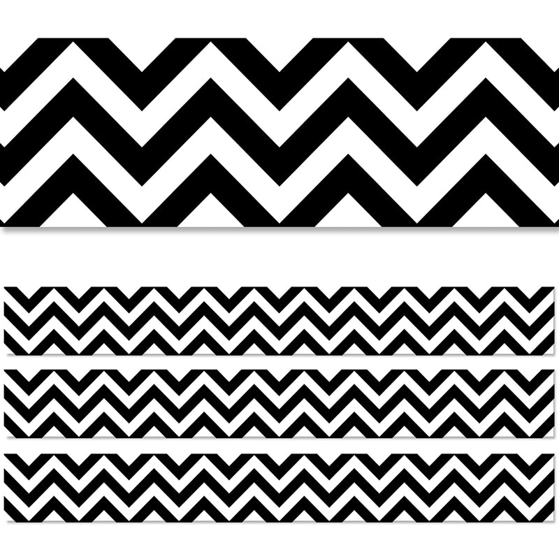 (3 Pk) Black Chevron Border