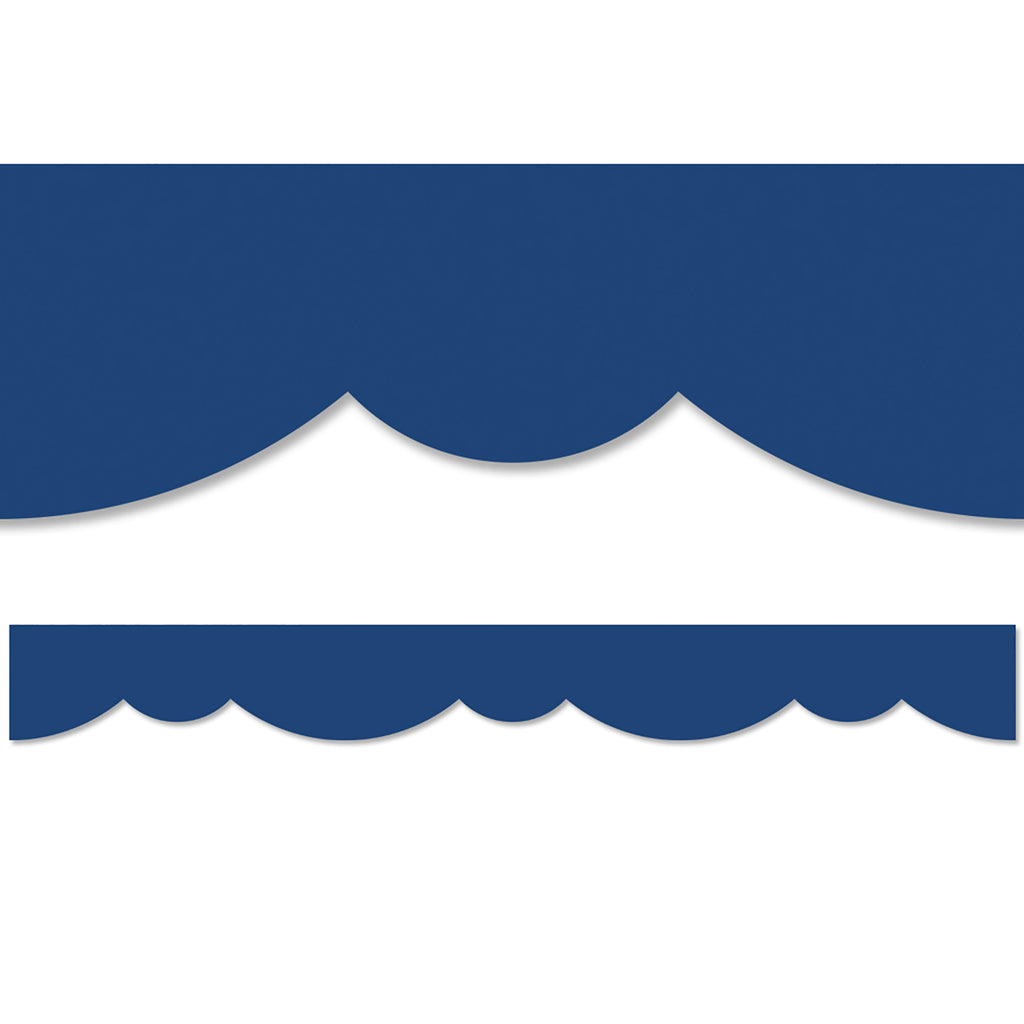 Blue Stylish Scallops Border
