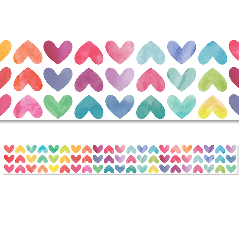 Colorful Hearts Border
