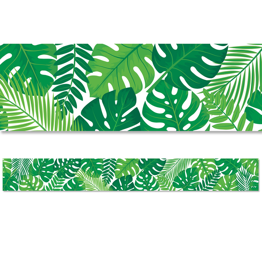 Tropical Leaves Border