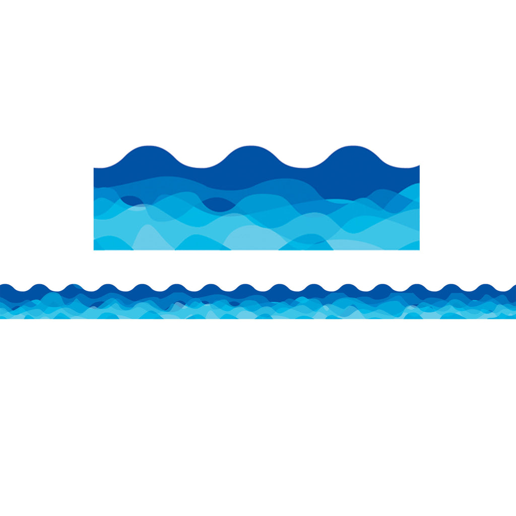 Waves Of Blue Wavy Border Ez Border