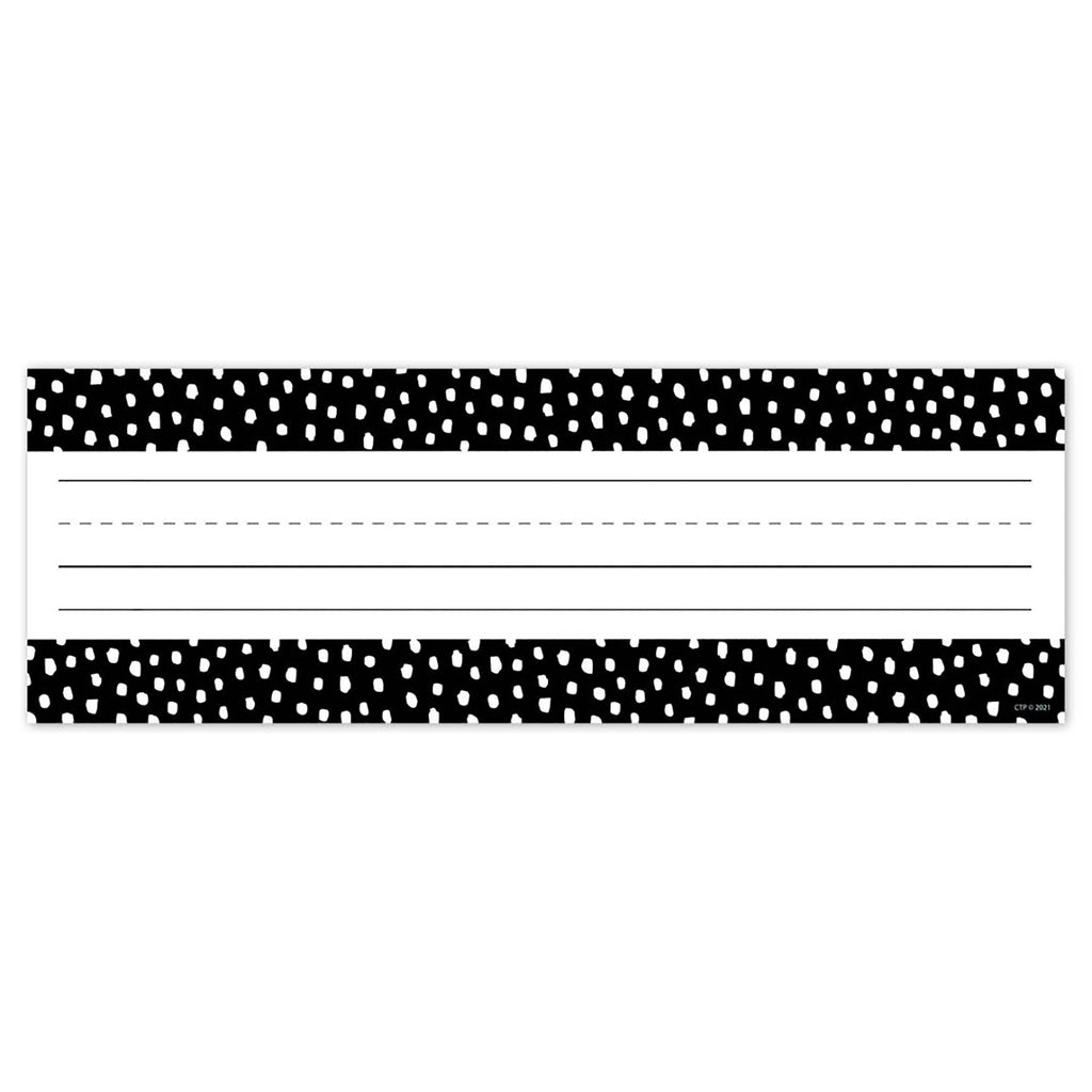 Messy Dots On Black Name Plates