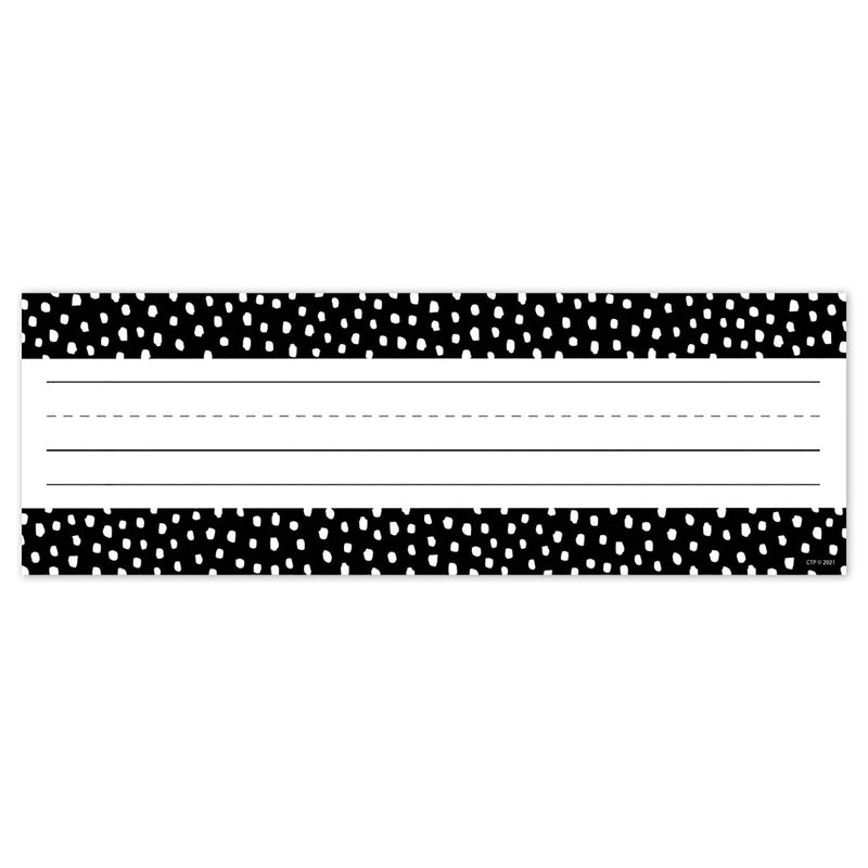 Messy Dots On Black Name Plates