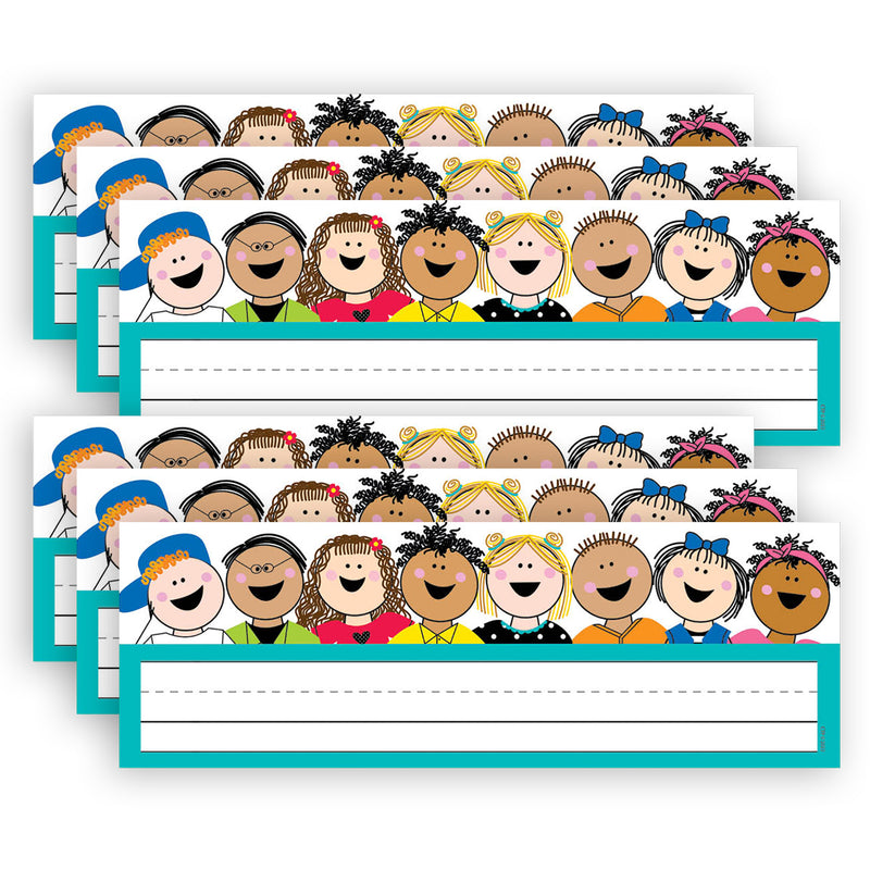 (6 Pk) Stick Kids Name Plates 36pk