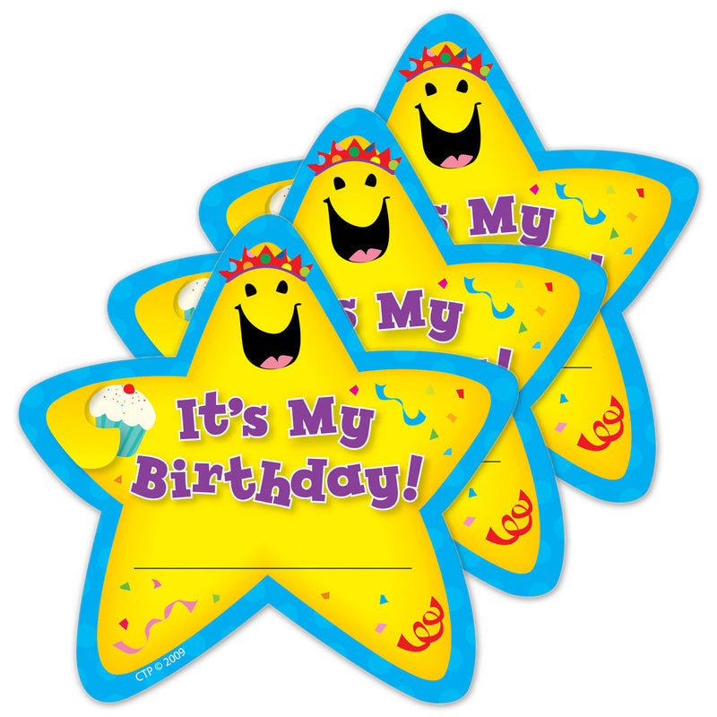 (3 Pk) Star Badges My Birthdy 36-pk