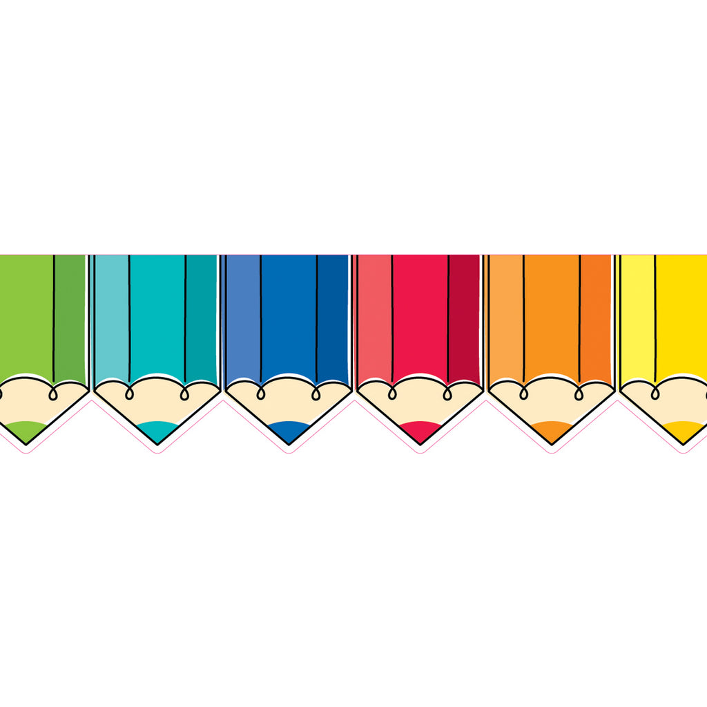 Colorful Doodle Pencils Ez Border