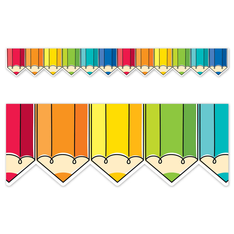 Colorful Doodle Pencils Ez Border