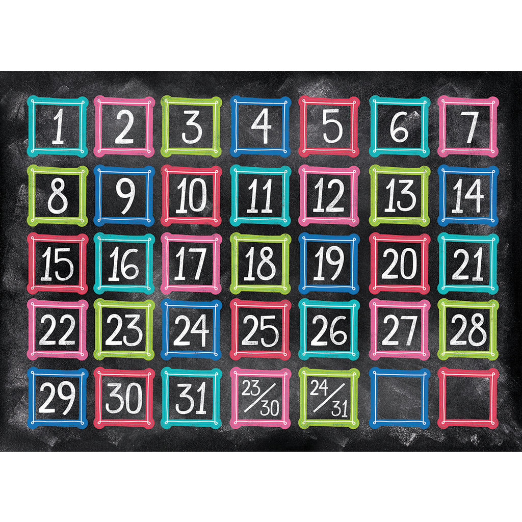 Colorful Chalk Calendar Days