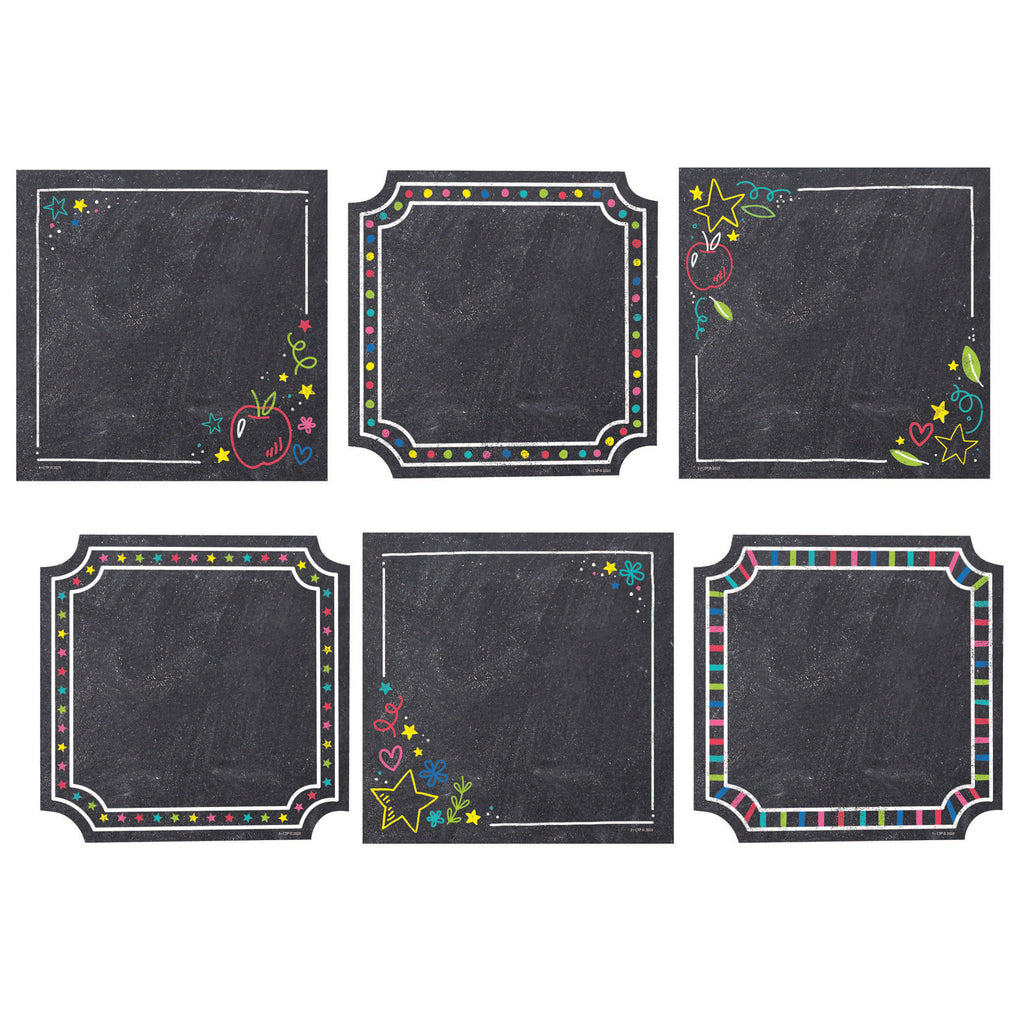 Colorful Chalk Cards 6in Cut Outs Designer