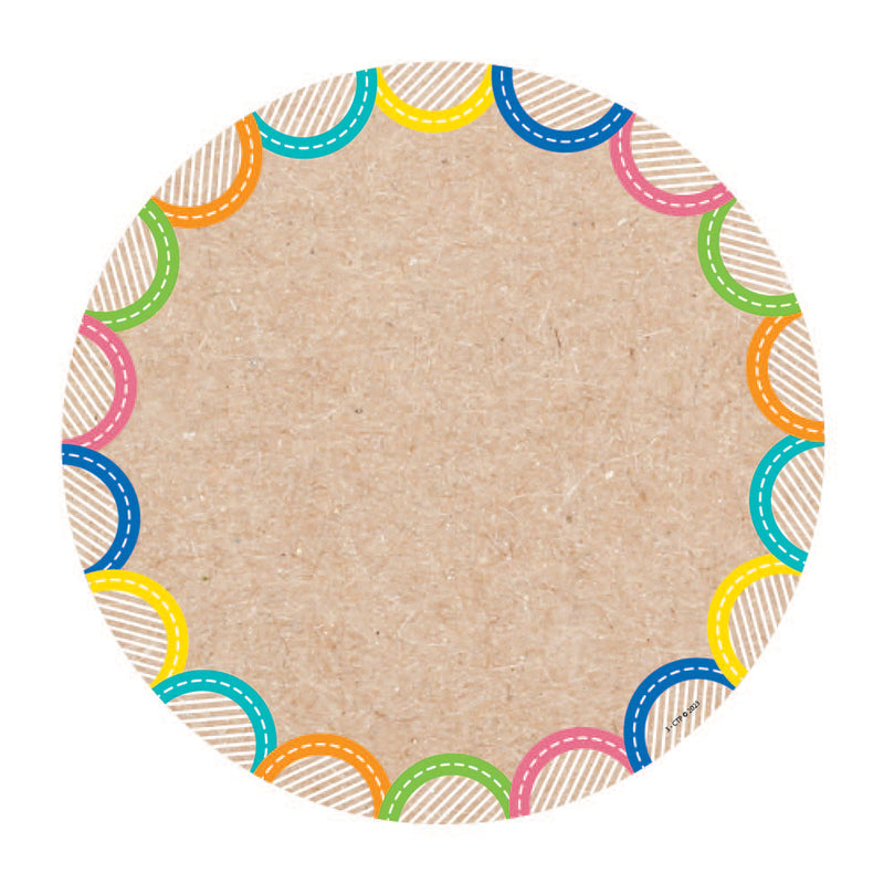 Colorful Kraft Cards 6in Cut Outs Designer