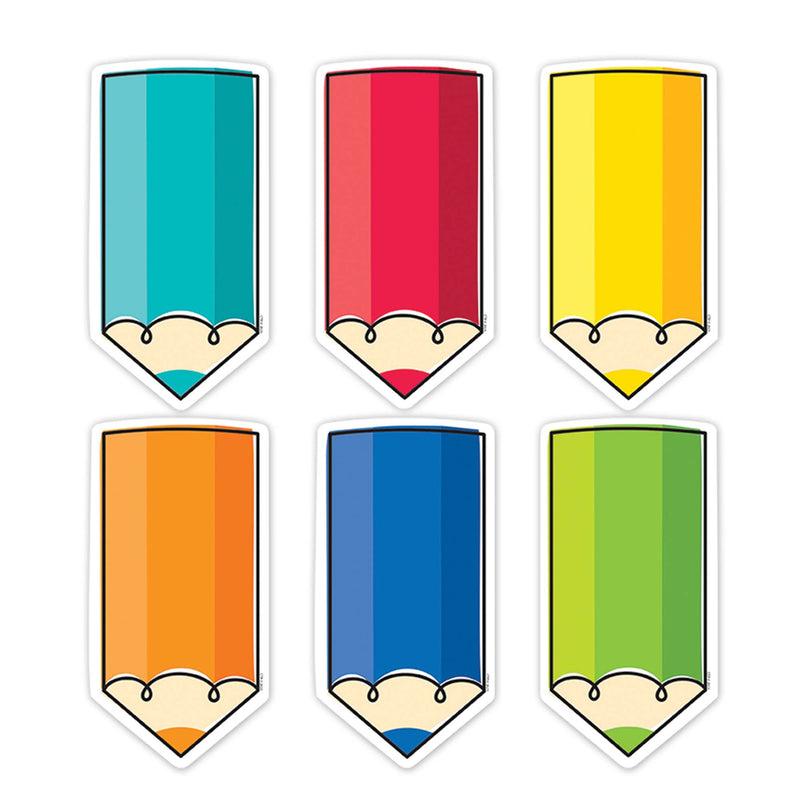 Colorful Doodle Pencils 6in Cut Out