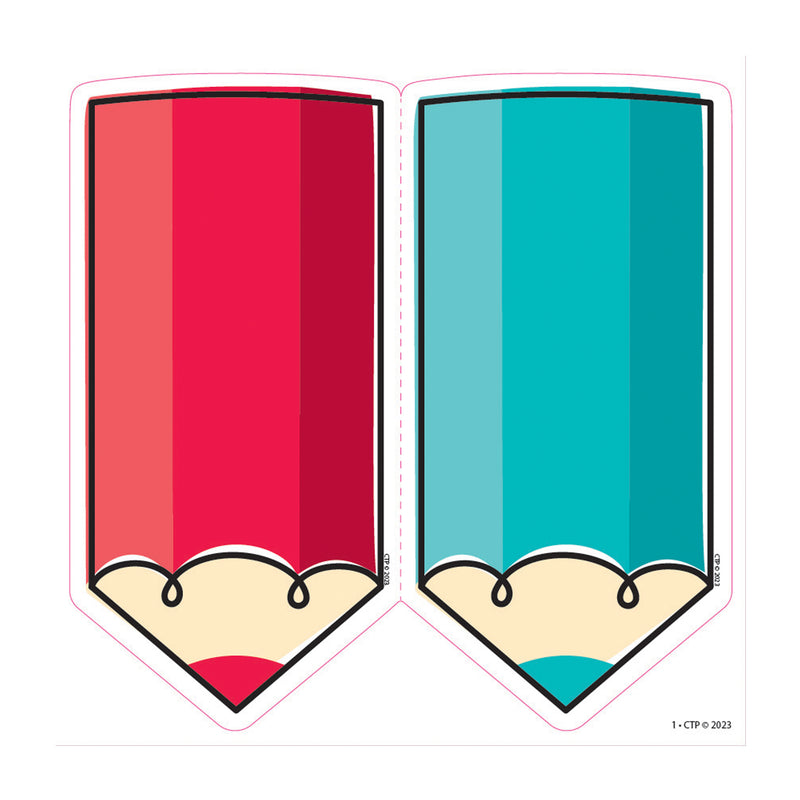 Colorful Doodle Pencils 6in Cut Out