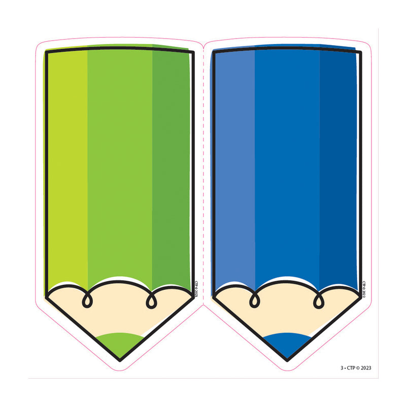 Colorful Doodle Pencils 6in Cut Out