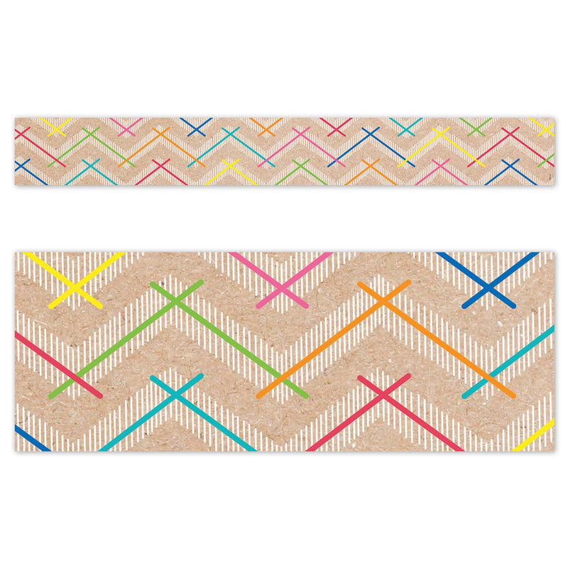 Colorful Kraft Chevron Ez Border