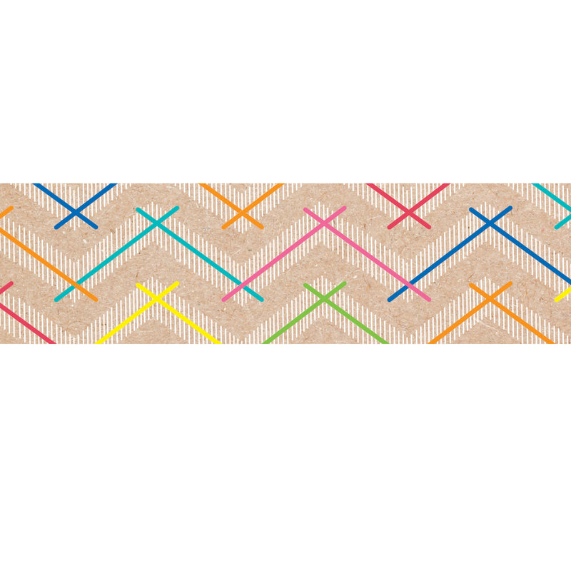 Colorful Kraft Chevron Ez Border