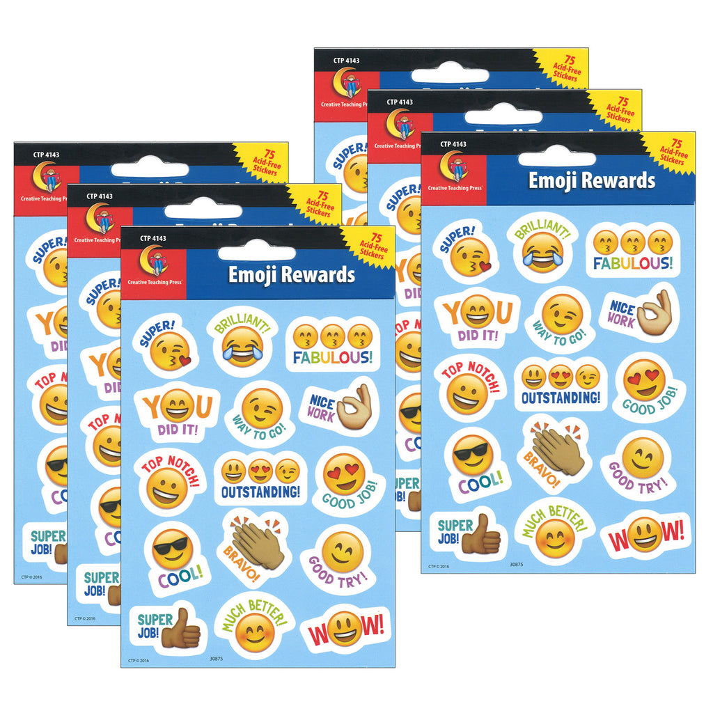 (6 Pk) Emoji Rewards Stickers