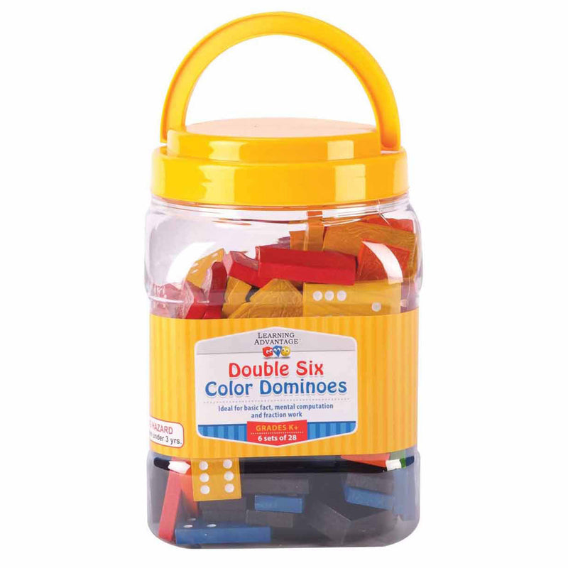 Double 6 Color Dominoes 6 Sets 168 Pcs In Storage Bucket