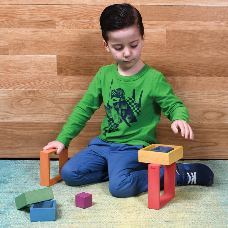 Wooden Rainbow Architect Squares