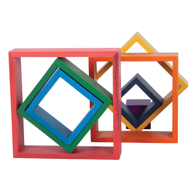 Wooden Rainbow Architect Squares