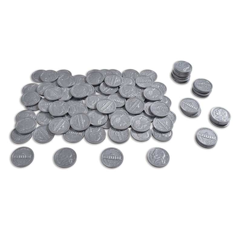 Plastic Coins 100 Nickels