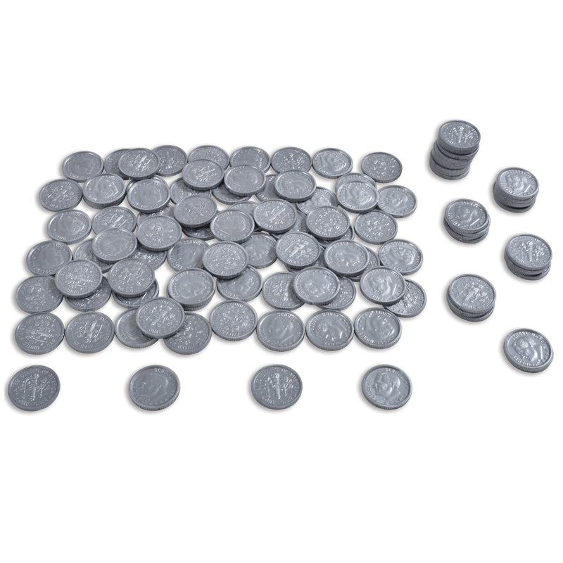Plastic Coins 100 Dimes