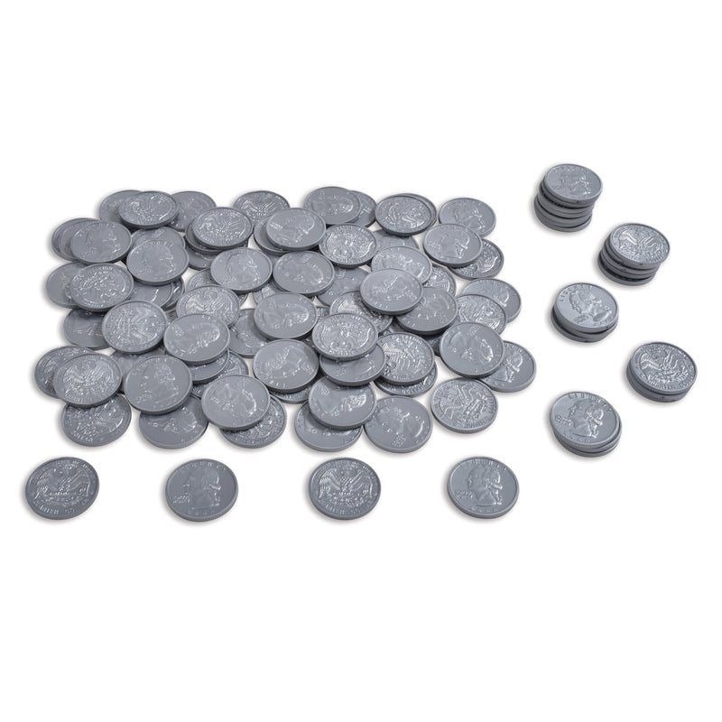 Plastic Coins 100 Quarters