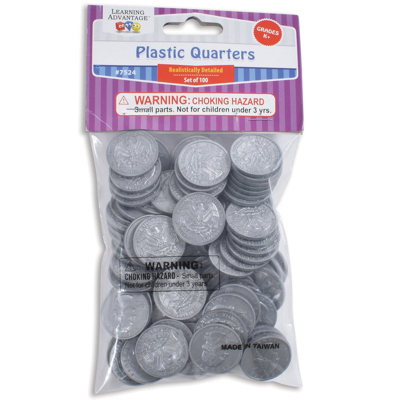 Plastic Coins 100 Quarters