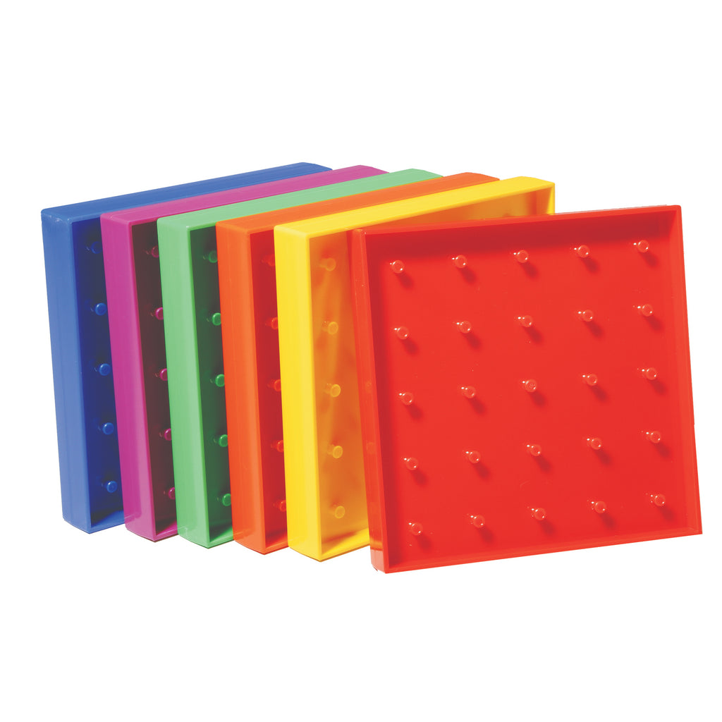 5in Plastic Geoboards 5x5 Pin Array