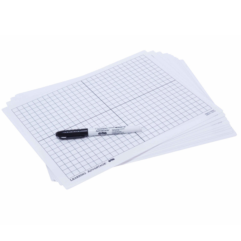 Xy Axis Dry Erase Boards Set Of 10