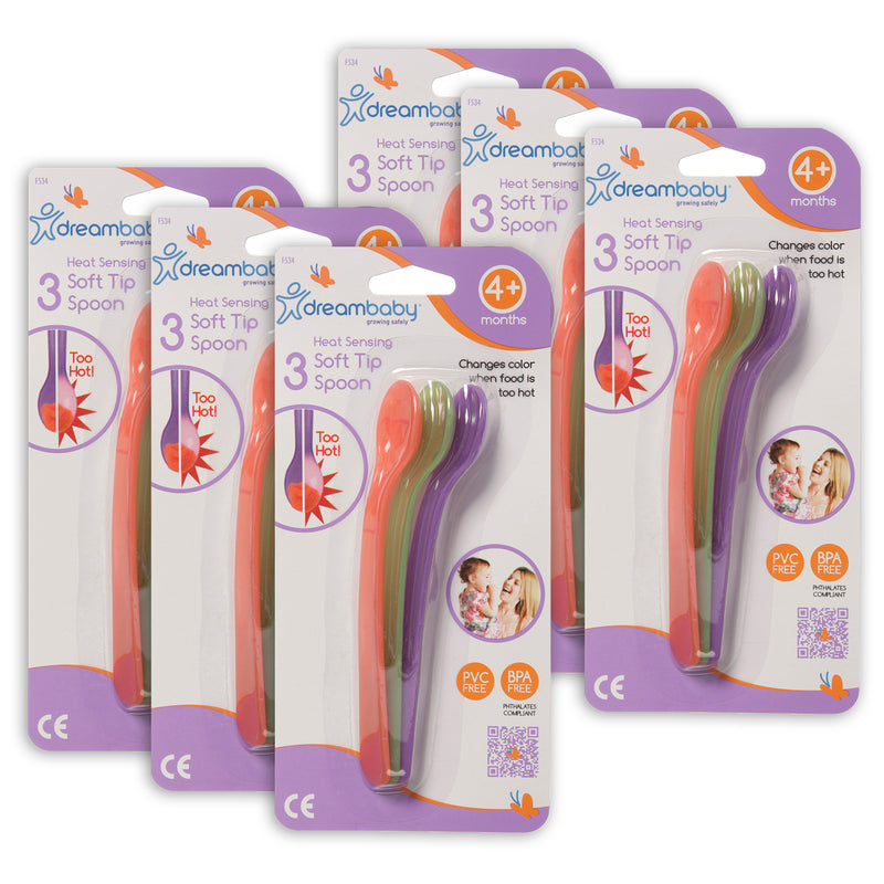 (6 Pk) Heat Sensing Soft Spoon 3-pk