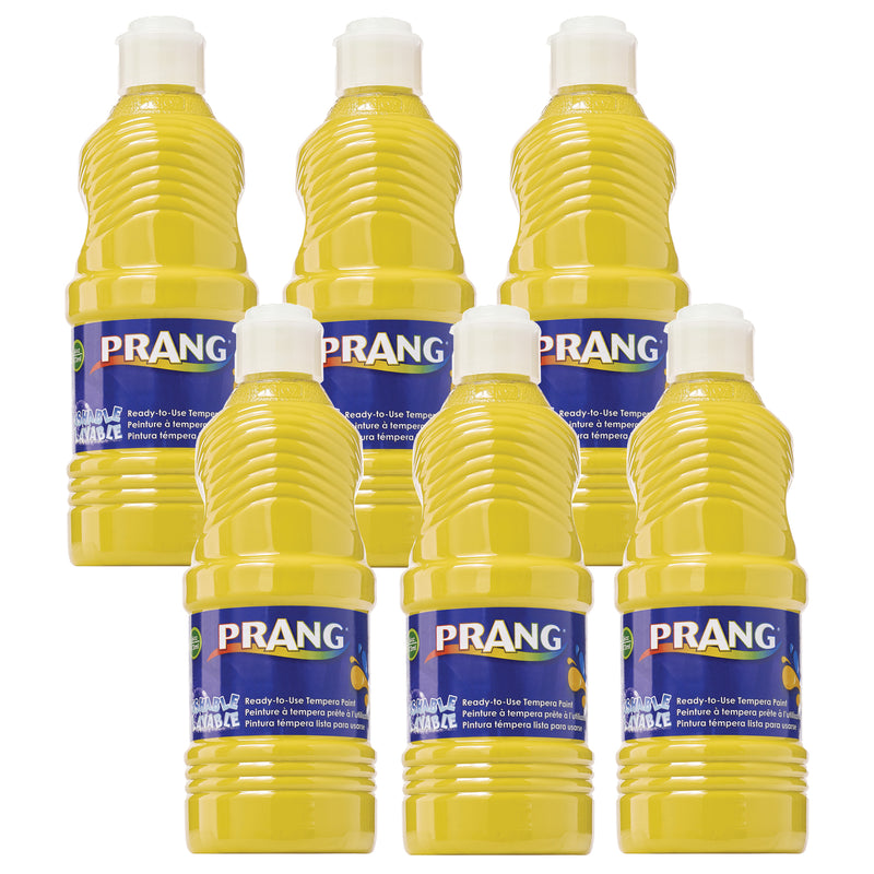 (6 Ea) Prang Washable Paint 16oz Yellow