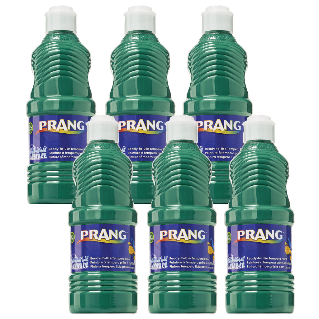 (6 Ea) Prang Washable Paint 16oz Green