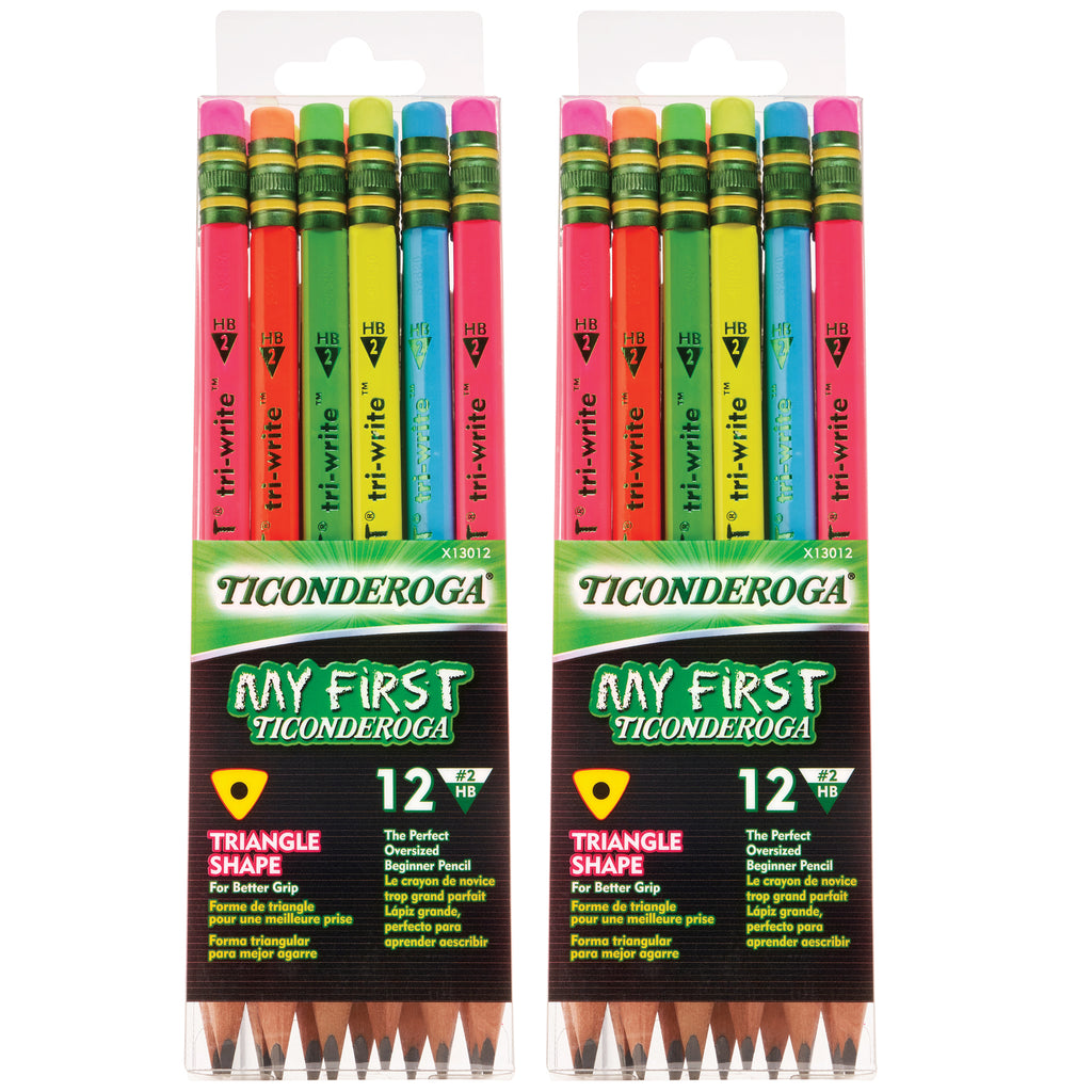 (2 Pk) Triwrite Neon Ticondrga Pencil 12ct