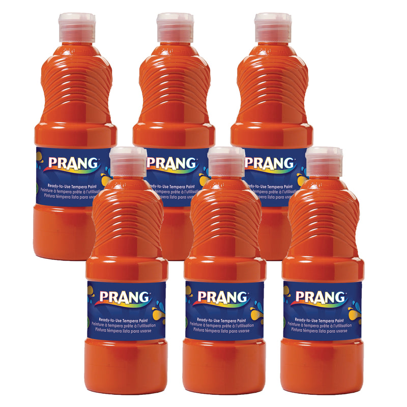(6 Ea) Ready To Use Tempera 16oz Orange