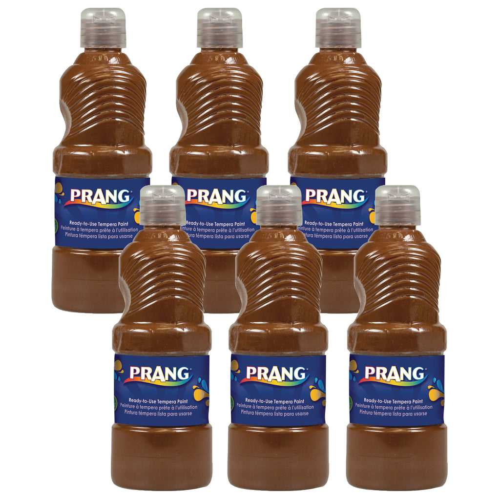 (6 Ea) Ready To Use Tempera 16oz Brown