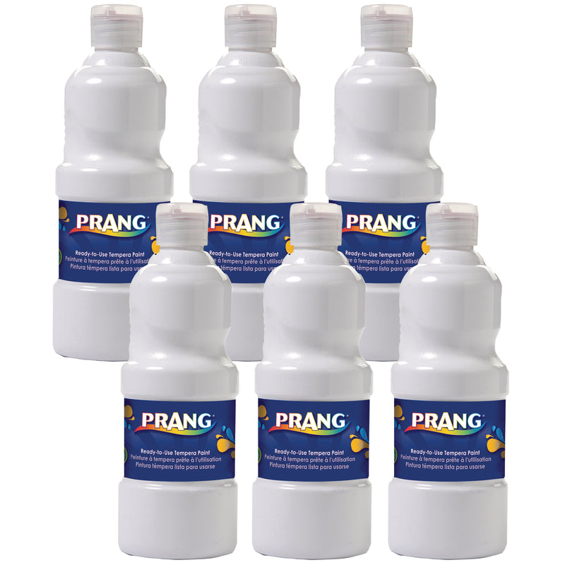 (6 Ea) Ready To Use Tempera 16oz White