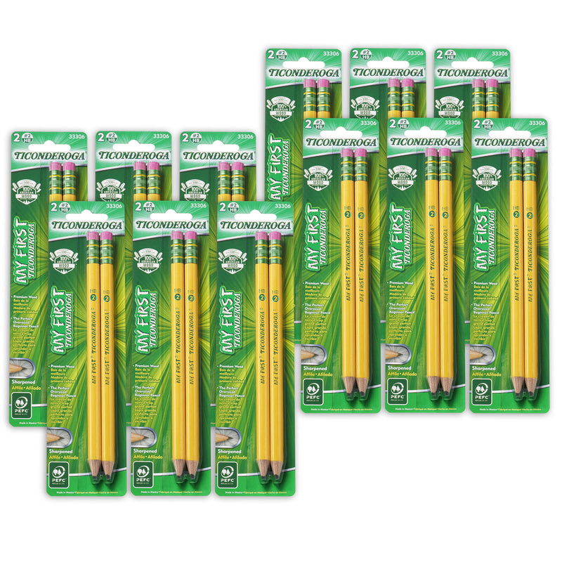 (12 Pk) Ticonderoga 1st Pencil 2pk Sharpened