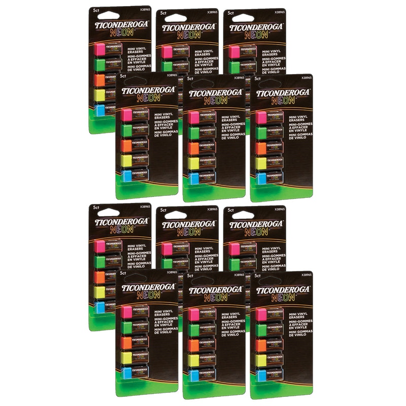 (12 Pk) Min Neo Erasers 5 Asst Colors