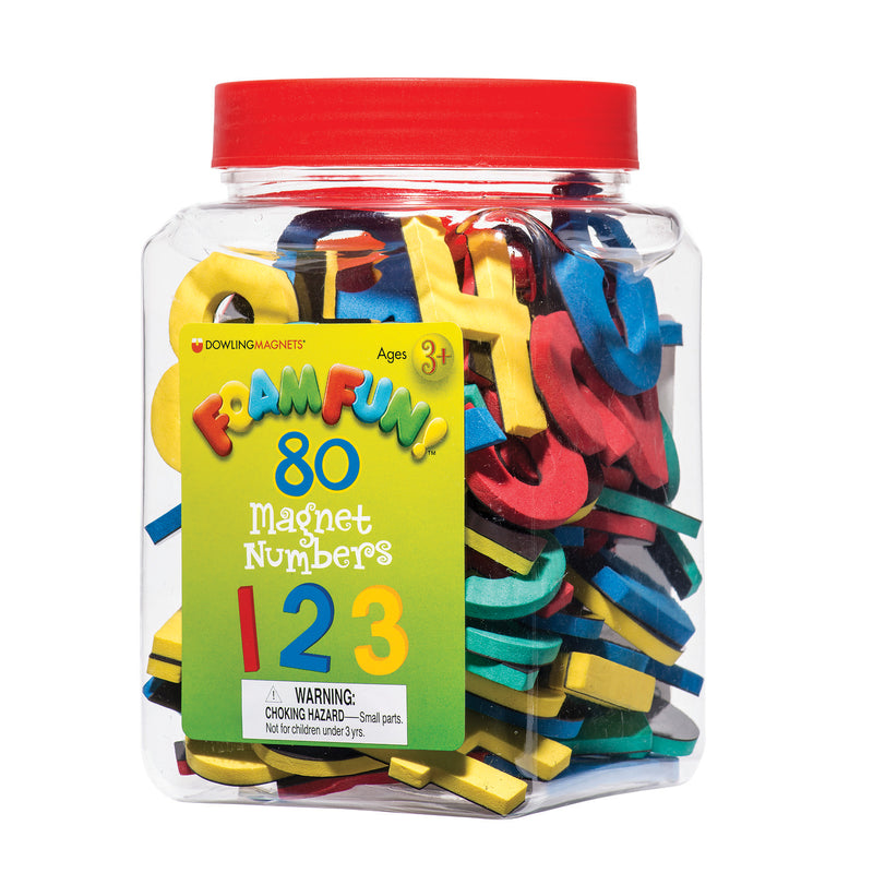 80 Foam Fun Magnet Numbers