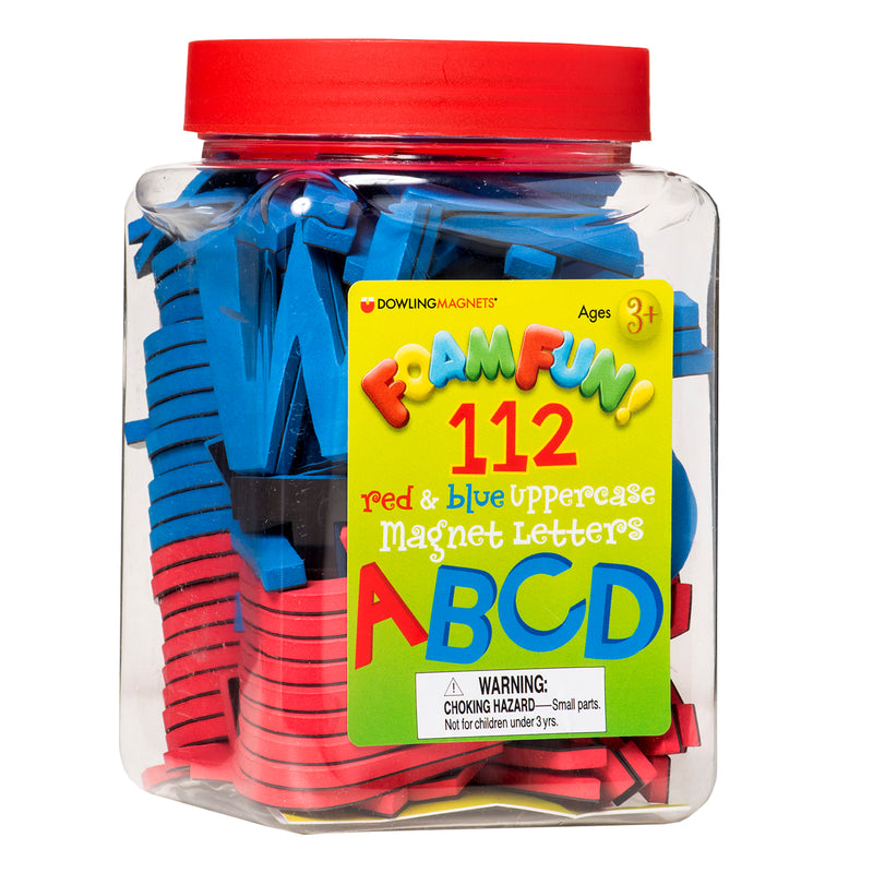 Uppercase Red & Blue Foam Letters