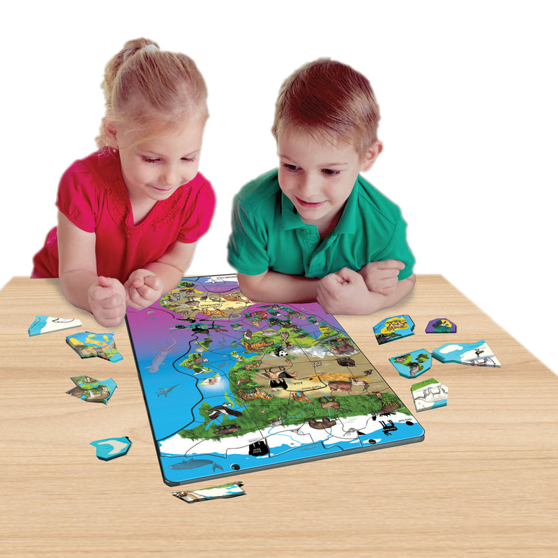 Wildlife Map Puzzle Asia  Australia