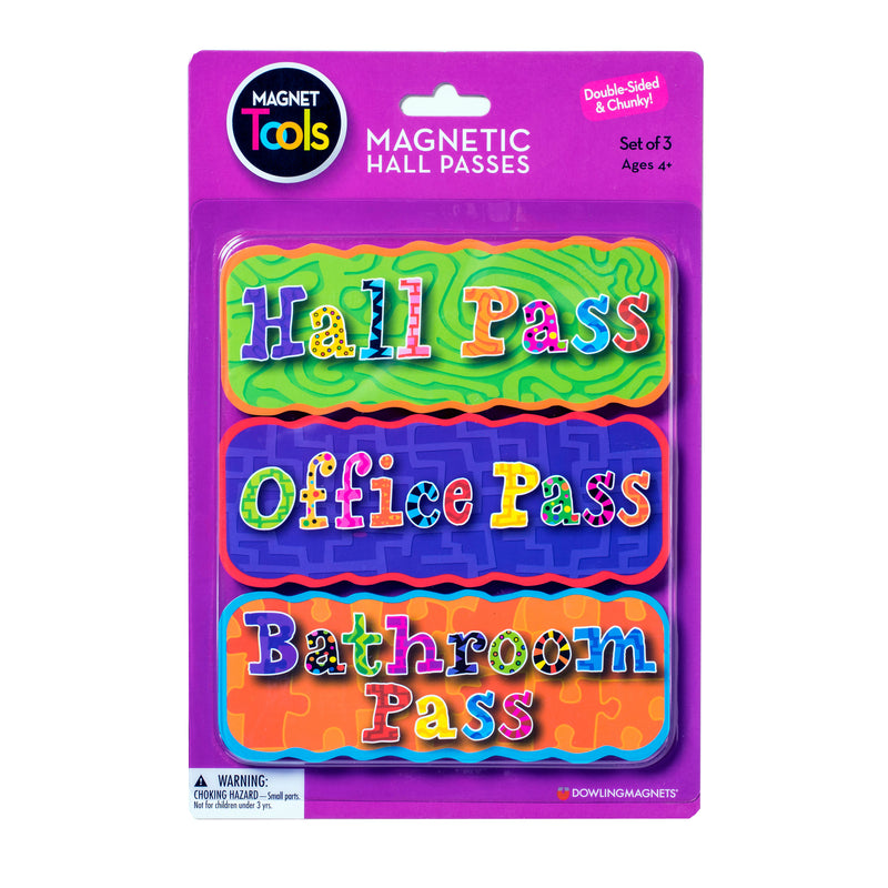 (2 Pk) Magnetic Hall Pass Set 3 Per Pk