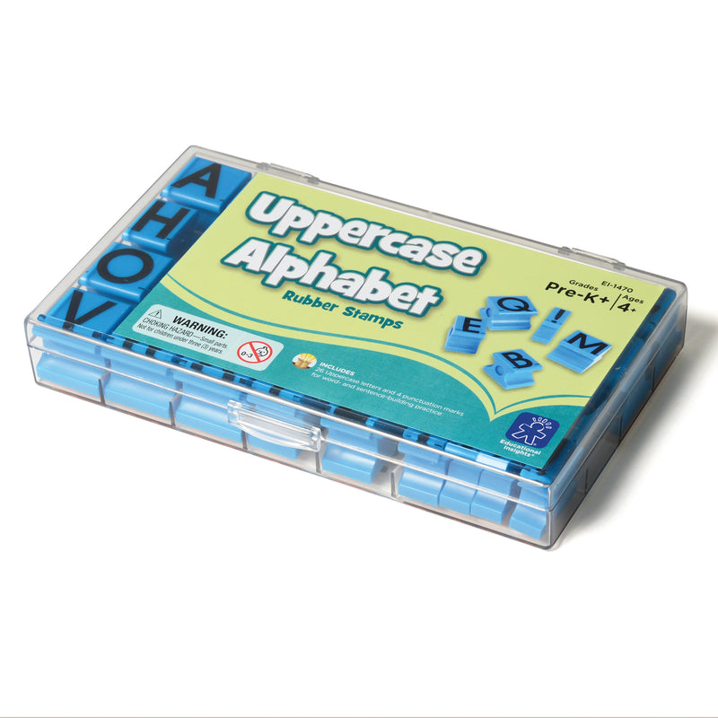 Stamps Uppercase Alphabet In Clear Plastic Case