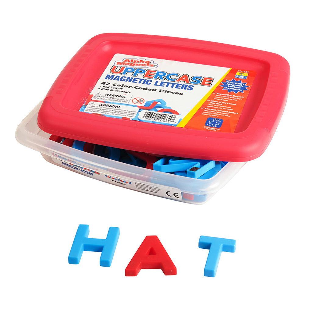 Alphamagnets Uppercase 42 Pcs Color-coded