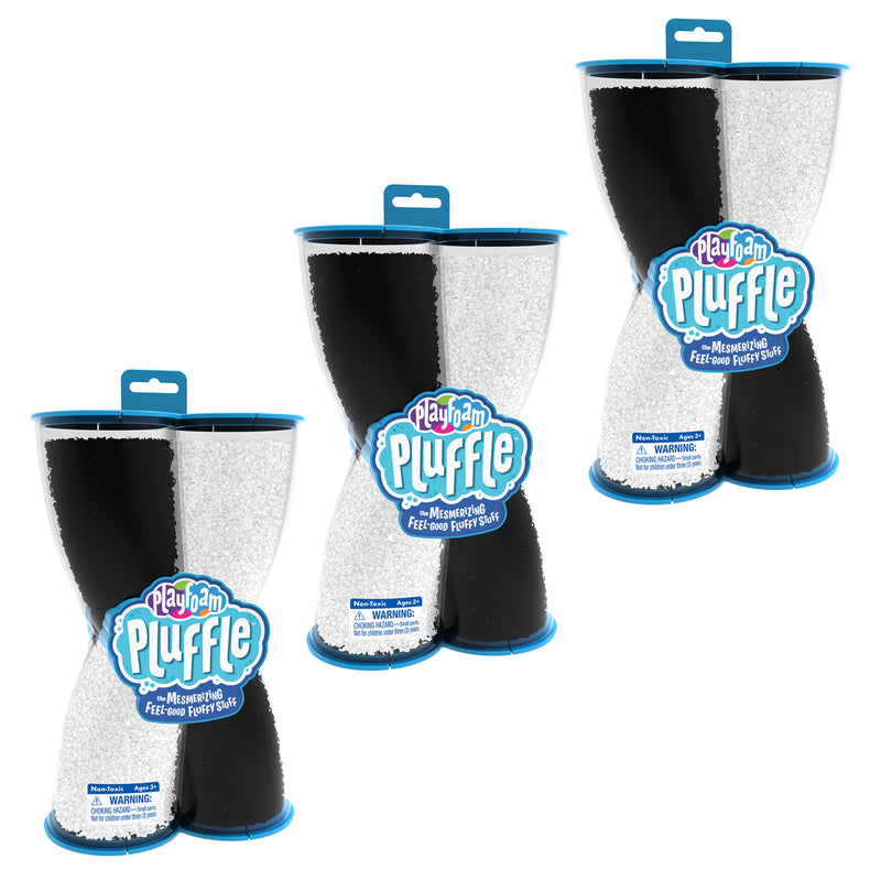 (3 Pk) Playfoam Pluffle Blk-wht