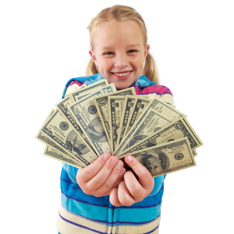 Lets Pretend Play Money Coins & Bills Deluxe Set