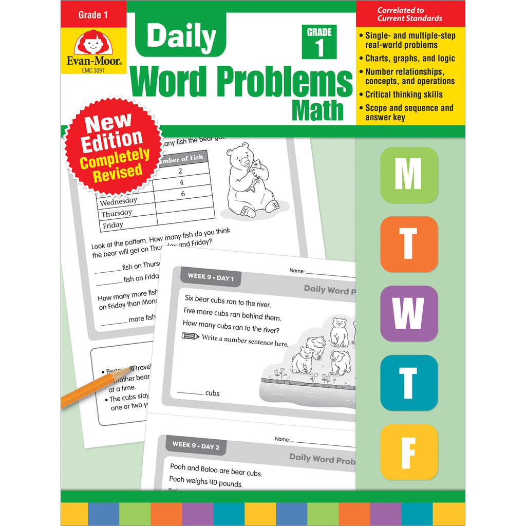 Daily Word Problems Math Grade 1