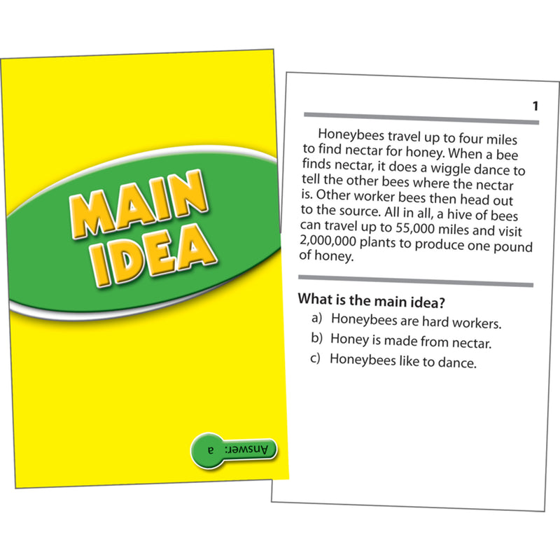 Main Idea Practice Cards Reading Levels 5.0-6.5