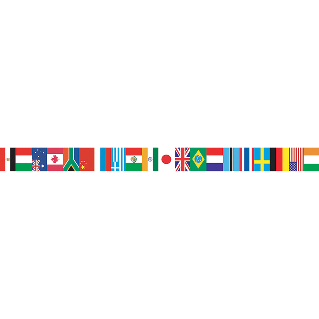 (6 Pk) International Flags Spotlight Border